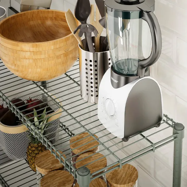 Стеллаж Ikea Omar  94 x 92 x 36см cm / Пластик / Серо-зеленый photo 2