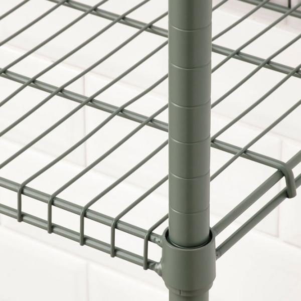 Стеллаж Ikea Omar  94 x 92 x 36см cm / Пластик / Серо-зеленый photo 5