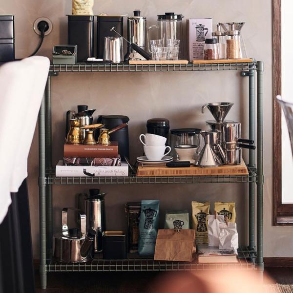 Стеллаж Ikea Omar  94 x 92 x 36см cm / Пластик / Серо-зеленый photo 6