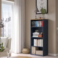 Стеллаж Ikea Skruvby 140 x 60 x 37см cm / ЛДСП / Черно-синий photo 2