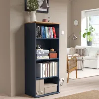Стеллаж Ikea Skruvby 140 x 60 x 37см cm / ЛДСП / Черно-синий photo 3