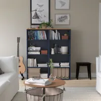 Стеллаж Ikea Skruvby 140 x 60 x 37см cm / ЛДСП / Черно-синий photo 4