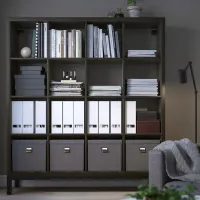 Стеллаж Ikea Kallax 164 x 147 x 39см cm / ЛДСП / Черный Коричневый photo 2