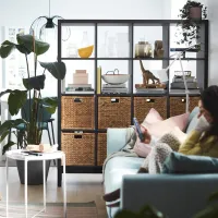 Стеллаж Ikea Kallax 164 x 147 x 39см cm / ЛДСП / Черный Коричневый photo 3