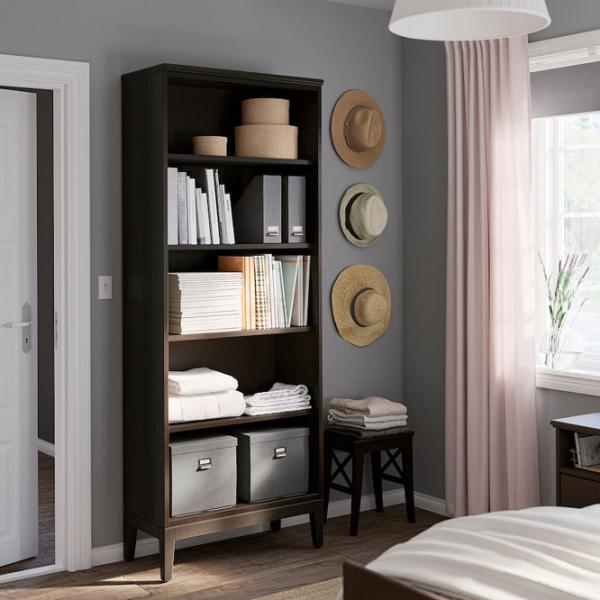 Стеллаж Ikea Hemnes 211 x 81 x 39см cm / Массив / Темно Коричневый photo 2