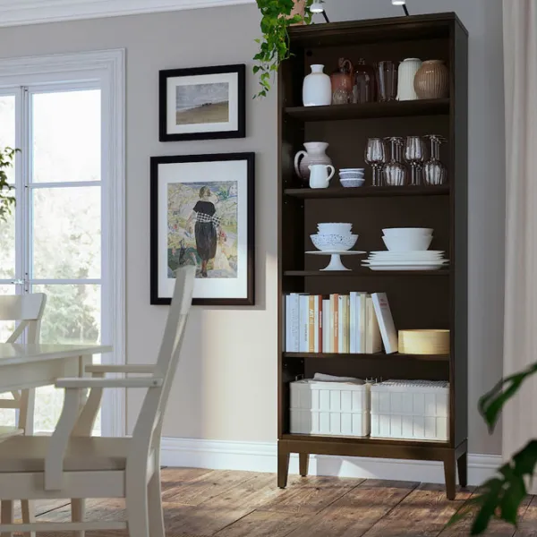 Стеллаж Ikea Hemnes 211 x 81 x 39см cm / Массив / Темно Коричневый photo 5