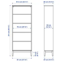 Etajeră Ikea Hemnes 211 x 81 x 39 cm / Masiv / Dark Brown photo 6