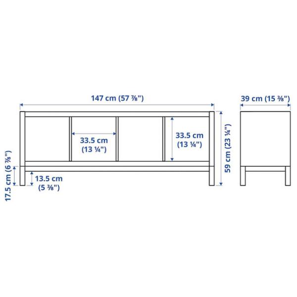 Стеллаж Ikea Kallax 59 x 147 x 39см cm / ЛДСП / Black photo 4