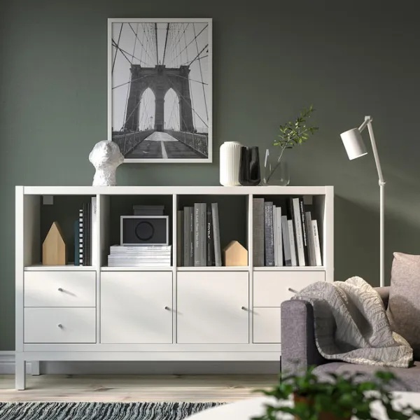 Стеллаж Ikea Kallax 94 x 147 x 39см cm / ЛДСП / White photo 2