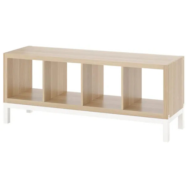 Etajeră Ikea Kallax 59 x 147 x 39 cm / PAL / Whitewashed Oak photo 1