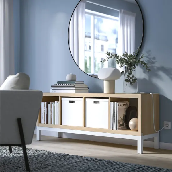 Etajeră Ikea Kallax 59 x 147 x 39 cm / PAL / Whitewashed Oak photo 5