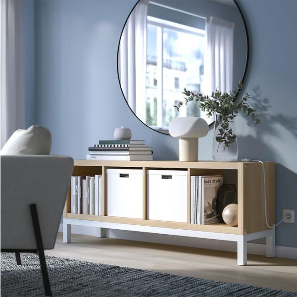 Etajeră Ikea Kallax 59 x 147 x 39 cm / PAL / Whitewashed Oak photo 5