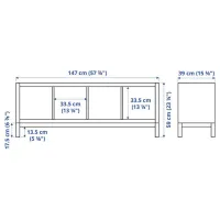 Стеллаж Ikea Kallax 59 x 147 x 39см cm / ЛДСП / Черный Коричневый photo 6