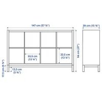 Etajeră Ikea Kallax 94 x 147 x 39 cm / PAL / Black Brown photo 7