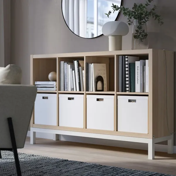 Etajeră Ikea Kallax 94 x 147 x 39 cm / PAL / Whitewashed Oak photo 2