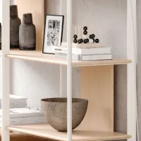 Стеллаж Ikea Jattesta 85 x 120 x 40см cm / Бамбук / White photo 3