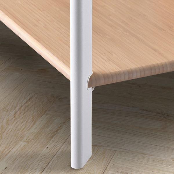 Etajeră Ikea Jattesta 85 x 120 x 40 cm / Bambus / White photo 4