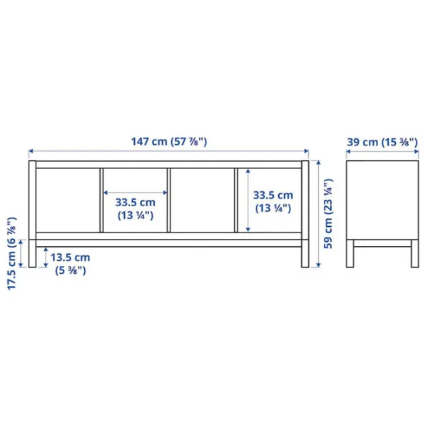 Etajeră Ikea Kallax 59 x 147 x 39 cm / PAL / Black Brown photo 7