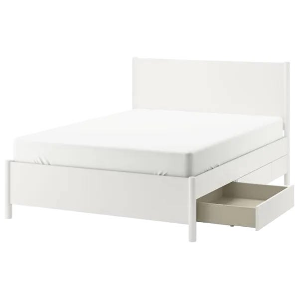 Кровать Ikea Tonstad/Lonset 4 140 x 200 см / Массив / Белый photo 1