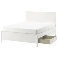 Кровать Ikea Tonstad/Lonset 4 140 x 200 см / Массив / Белый