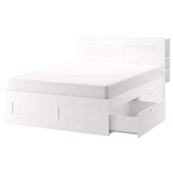 Кровать Ikea Brimnes Luroy 140 x 200 см / Массив / Белый photo 1