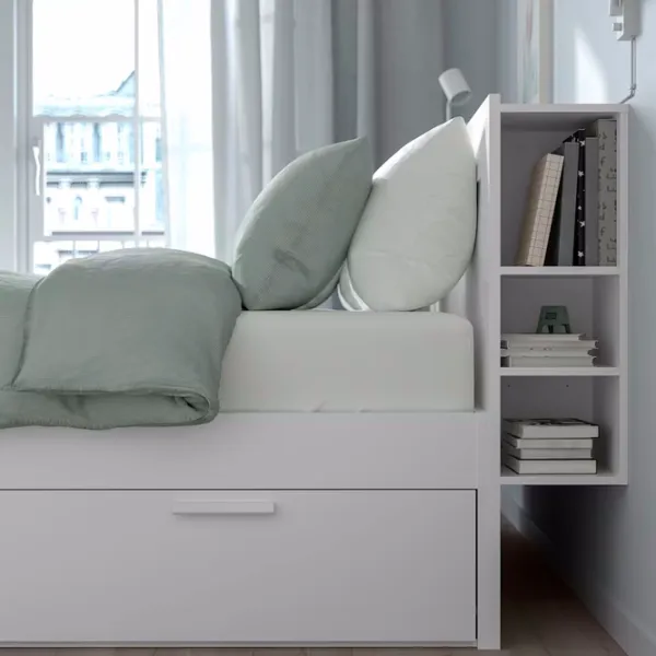 Кровать Ikea Brimnes Luroy 140 x 200 см / Массив / Белый photo 4