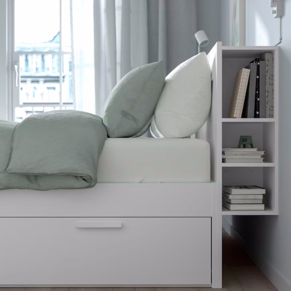 Кровать Ikea Brimnes Luroy 140 x 200 см / Массив / Белый photo 4