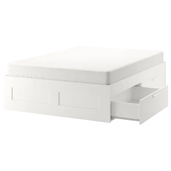 Pat Ikea Brimnes Lonset 160 x 200 cm / Masiv / White photo 1 Pat Ikea Brimnes Lonset 160 x 200 cm / Masiv / White photo 1