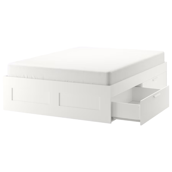 Pat Ikea Brimnes Lonset 160 x 200 cm / Masiv / White photo 1 Pat Ikea Brimnes Lonset 160 x 200 cm / Masiv / White photo 1