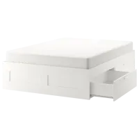 Pat Ikea Brimnes Lonset 160 x 200 cm / Masiv / White