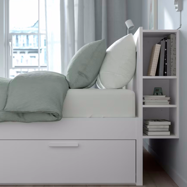 Кровать Ikea Brimnes Lonset 180 x 200 см / ЛДСП / Белый photo 2