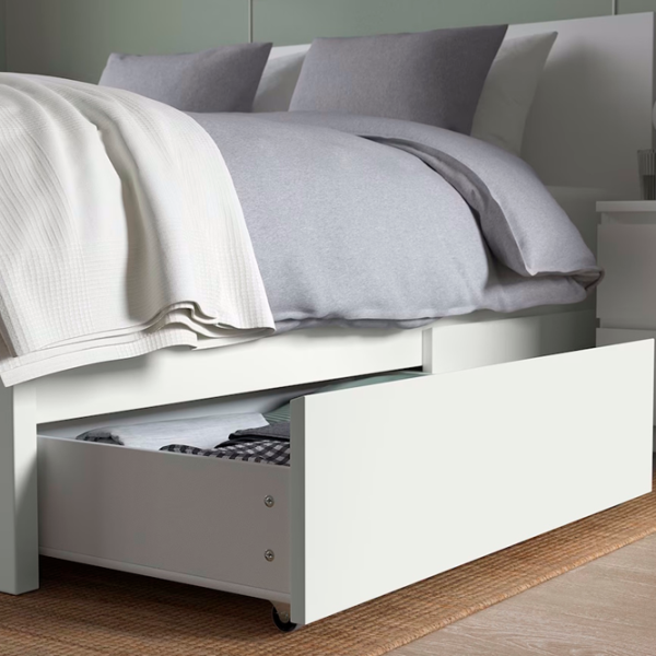 Кровать Ikea Malm/Lonset 4 180 x 200 см / Шпон / Белый photo 6