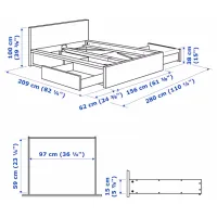 Pat Ikea Malm/Lonset 4 180 x 200 cm / Furnir / White photo 9