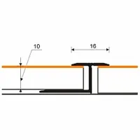 Profil pentru plăci ceramice Aspro 2-37388-05-250 Bronze / Aluminiu photo 2