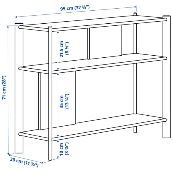 Консольный стол Ikea Jattesta Белый / Металл photo 6