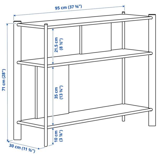 Консольный стол Ikea Jattesta Белый / Металл photo 6