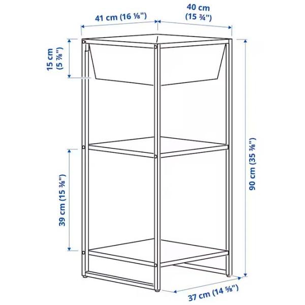 Etajeră Ikea Jostein White / Oțel photo 4 Etajeră Ikea Jostein White / Oțel photo 4