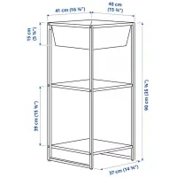 Стеллаж Ikea Jostein Белый / Cталь photo 4