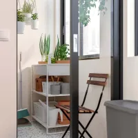 Etajeră Ikea Jostein White / Oțel photo 4