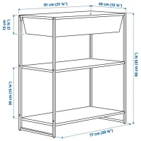 Etajeră Ikea Jostein White / Oțel photo 5