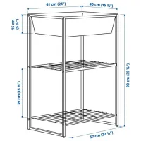 Etajeră Ikea Jostein White / Oțel photo 4