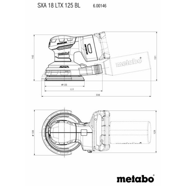 Șlefuitor Metabo SXA 18 LTX 125 Cu excentric / / Green photo 8 Șlefuitor Metabo SXA 18 LTX 125 Cu excentric / / Green photo 8