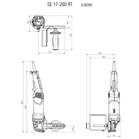 Șlefuitor Metabo SE 17-200RT Cu perie / 1700 W / Black photo 11