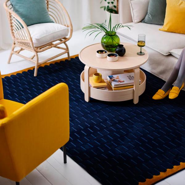 Ковер Ikea Novling Тёмно-синий / Полиэстер photo 4 Ковер Ikea Novling Тёмно-синий / Полиэстер photo 4