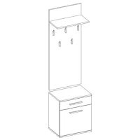 Dulap pentru antreu TopEshop Duo 50 PAL / Somona Oak photo 2