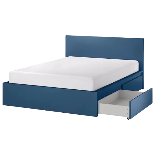 Кровать Ikea Malm Luroy 2 160 x 200 см / Шпон / Синий photo 1