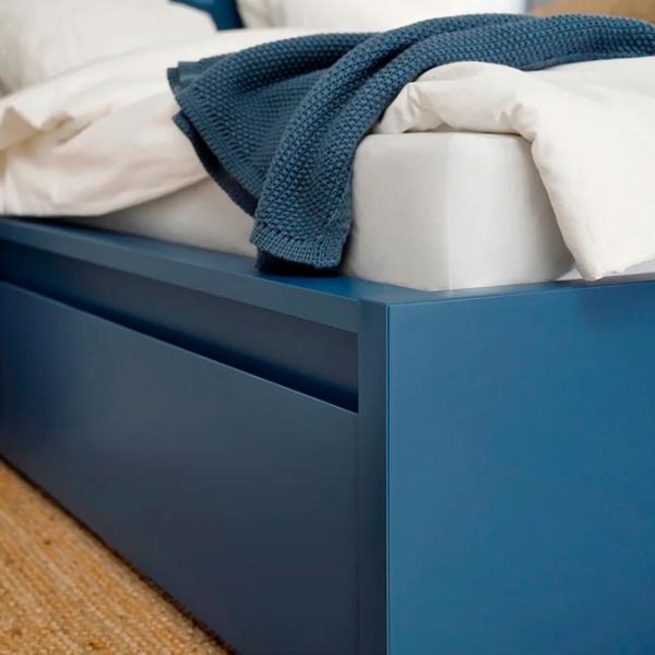 Кровать Ikea Malm Luroy 2 160 x 200 см / Шпон / Синий photo 6