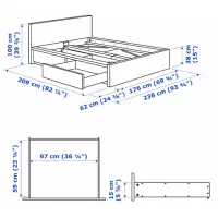 Pat Ikea Malm Luroy 2 160 x 200 cm / Furnir / Blue photo 11