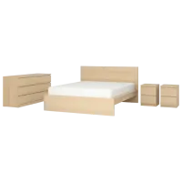 Кровать Ikea Malm 4 180 x 200 см / Шпон / Wood