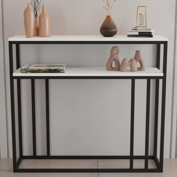 Консольный стол Prestige Siena 2 Layer  Черный / Металл photo 1